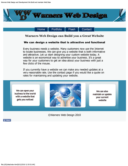 Websites: Another variation of Warners Web Design