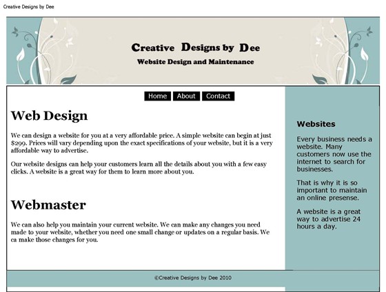 Websites: creativedesignsbydee